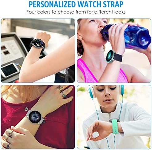 [4 חבילות] להקות צפייה בספורט לגברים נשים, חורי אוויר נושמים להקת ספורט סיליקון עבור Samsung Galaxy Watch 45 ממ/סמסונג גלקסי שעון 45 ממ,